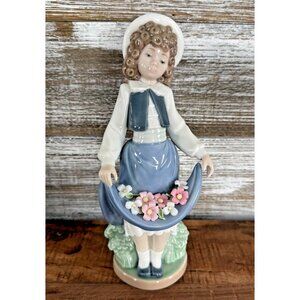 1986 "The School Girl" Porcelain Figurine Nao By Lladro Spain #1005 Retired